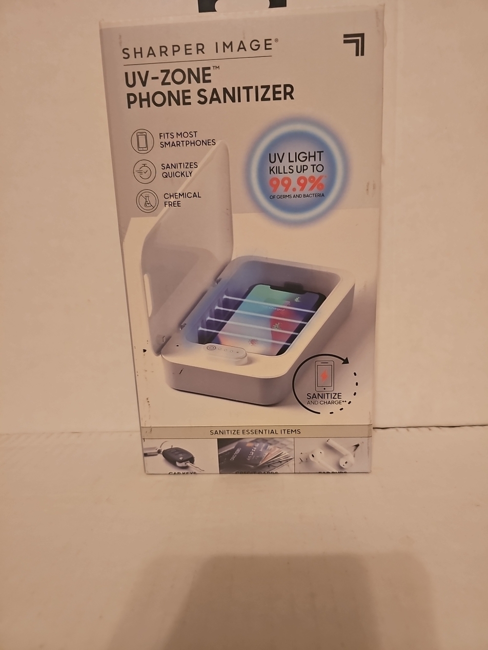 Sharper Image UV-Zone Phone Sanitizer in White